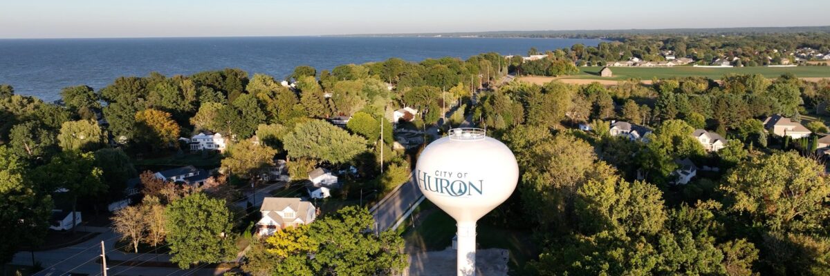 Huron Ohio water tower Lake Erie