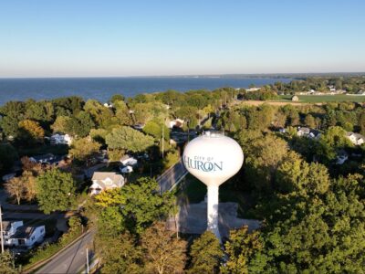 Huron Ohio water tower Lake Erie